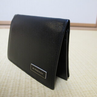 BURBERRY バーバリー　カードケース　黒　レザーの画像