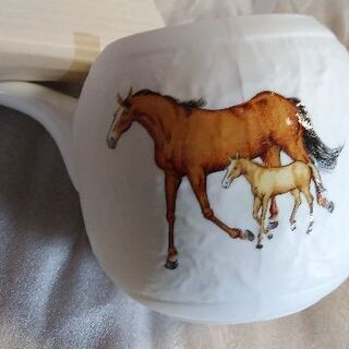 高級な馬絵柄　急須のみ　蓋はあります