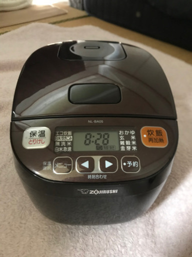 象印マイコン炊飯ジャー3合炊きNL-BA05