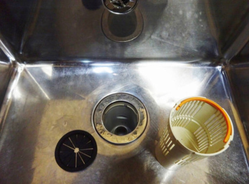 (4824-01)業務用 ステンレス 一槽シンク W600D450H800BG90 中古品 流し台 厨房機器 飲食店 店舗