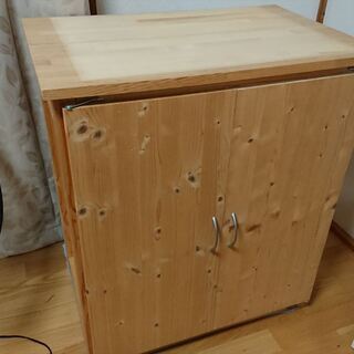 60x45ワイド水槽用 タイマー付属 木製水槽台 扉付き 使用感あり の画像