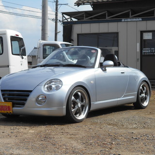 平成14年　コペン　アクティブトップ　F5速　車高調　リア独立アクスル　アルミ　マフラー　改造多数　タイミングチェーン　検3年9月　新潟の画像
