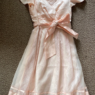 サーモンピンクドレス　ワンピース　結婚式　成人式　二次会　パーティー