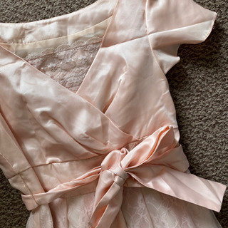 サーモンピンクドレス　ワンピース　結婚式　成人式　二次会　パーティーの画像