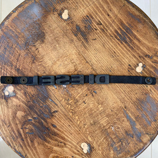 【diesel】ロゴ　レザーブレスレット　BKの画像