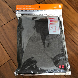 新品未開封　ユニクロ　ヒートテック　長袖TダークグレーM