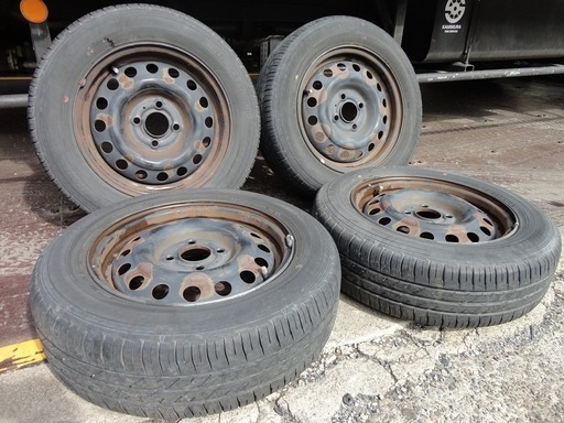 175/65R14 2017年製 4本 スチールホイール