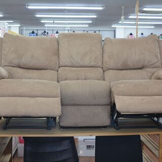 中古家具　ニトリ　手動リクライニングソファ　EMU 3P