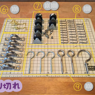 金物、パーツ、部品（L字金具,巾広プレート,ひーとん,よーれ,ラッチ,取手,雪見障子バネ,ダボ棚受）の画像