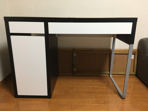 【お譲り先決まりました】IKEA MICKE イケア　ミッケ　PC勉強机白黒バイカラー