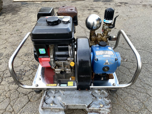 動画付 整備済 4.2馬力 高水量21.4L/分 高圧45Kgf/c㎡ セット動噴 有光 CSR-430D 吸水、戻しホース付 現品確認 手渡し歓迎 初期不良対応OK 動画付 整備済 4.2馬力 高水量21.4L/分 高圧45Kgf/c㎡ セット動噴 有光