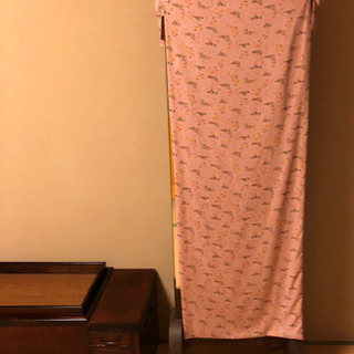 北区/板橋付近【美品】姿見/鏡　スタンドミラー自立式足付、布製カバー付/ 和小物/アンティーク/古道具/古民家の画像