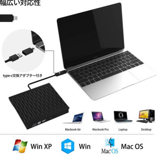 DVDドライブ USB3.0 外付け CDドライブ 超薄型ポータ...