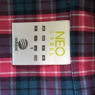 Adidas neo ロングチェックシャツの画像
