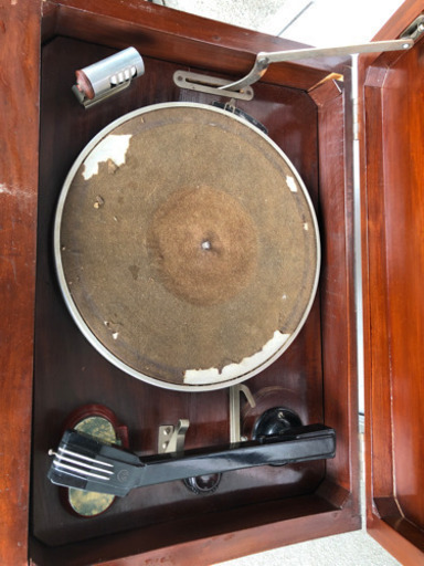 昭和レトロ 真空管式電気蓄音機 ラジオ レコードプレーヤー