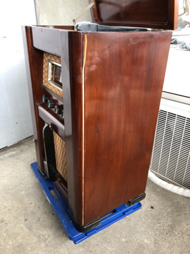 昭和レトロ 真空管式電気蓄音機 ラジオ レコードプレーヤー