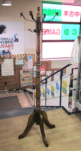 カリモク ポールハンガー 高さ180cm 木製 コートハンガー コート掛け karimoku 旧ロゴ カタカナロゴ  ☆ PayPay(ペイペイ)決済可能 ☆ 札幌市 清田区 平岡