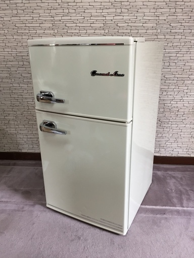 レトロ 2ドア 冷凍/冷蔵庫 85L ARD-90LW
