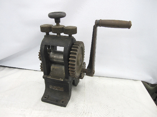 吉田製作所 金属加工 工具 圧延機 ローラー彫金 アンティーク 動作確認済み 札幌市 東区