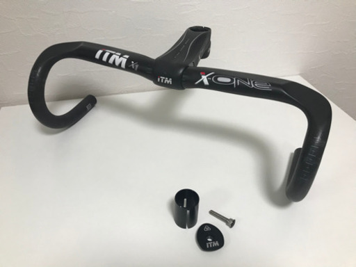 ITM X-ONE ハンドルバー+ステムセット ロードバイク用フルカーボンアナトミックハンドルバー