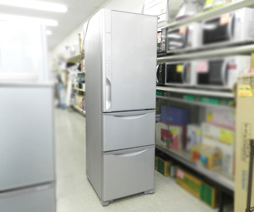 3ドア冷蔵庫 315L 2017年製 300Lクラス 真空チルド スリム 日立 R-K320GV ノンフロン 白 ☆ PayPay(ペイペイ)決済可能 ☆ 札幌市 北区 屯田