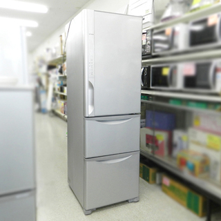 3ドア冷蔵庫 315L 2017年製 300Lクラス 真空チルド スリム 日立 R-K320GV ノンフロン 白 ☆ PayPay(ペイペイ)決済可能 ☆ 札幌市 北区 屯田 