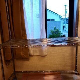 幅74×奥行34×高さ94cmコロ付スチールラック