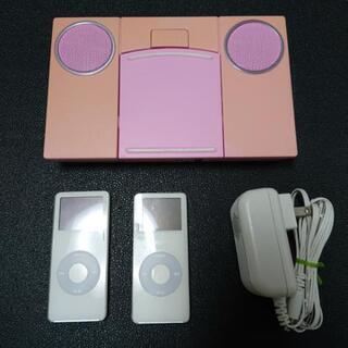 i pod 2台＋スピーカーの画像