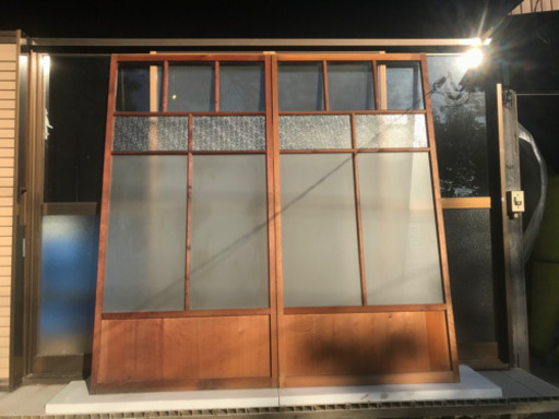 【お引渡し完了】古民家建具　引き違い　2枚