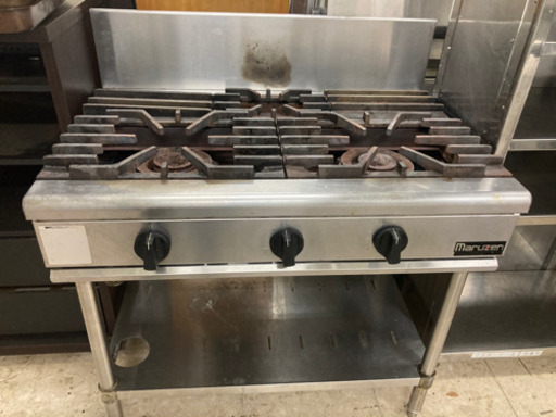【在庫処分マルゼン‼️】3個口コンロ　都市ガス