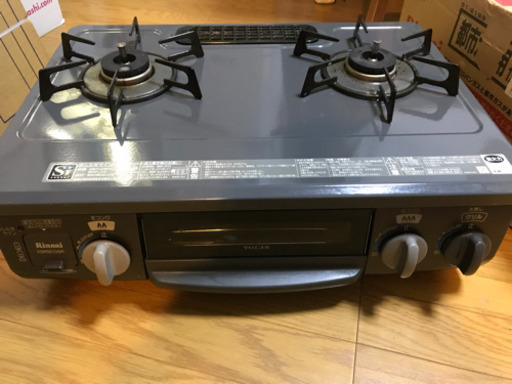 Rinnai 都市ガス用コンロ Siセンサー ホース付き 外箱あり 右強火力