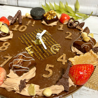 ⭐️アンティーク風チョコレートケーキの時計⭐️の画像