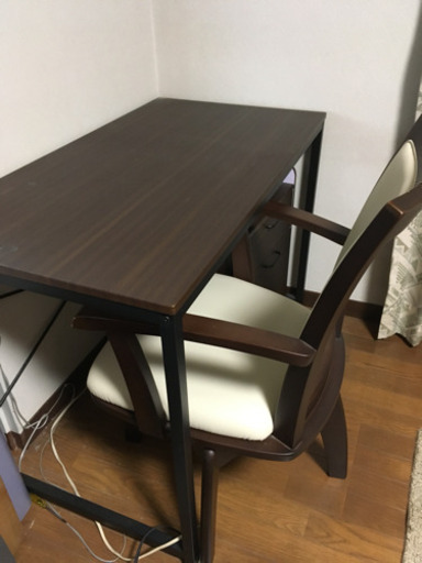 テーブル、椅子、袖机 セット