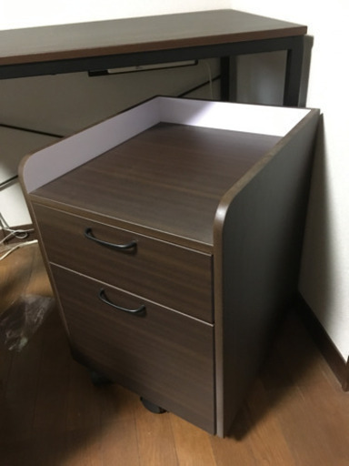 テーブル、椅子、袖机 セット