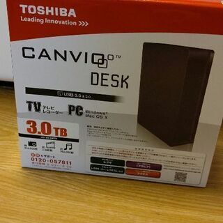 未使用品   東芝   外付けHDD   3テラ