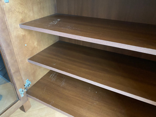 無印良品　ガラス扉　キャビネット　食器棚