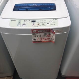 ☆中古 激安！！ Haier　洗濯機　4.2ｋｇ　JW-K42M形　2018年製　￥13,000！！