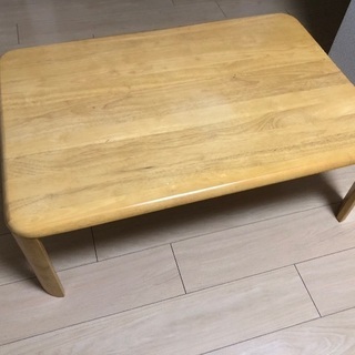 ナチュラルウッドローテーブル