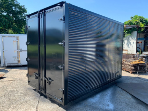 No.370 アルミバン 2ｔ アルミ箱 バイク倉庫 トラックコンテナ コメ保管庫 物置 DIY