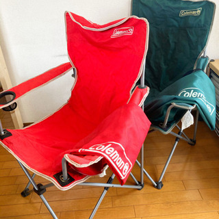★アウトドアチェア×2個　コールマン折りたたみ式　キャンプ、バー...
