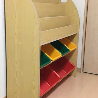 【取引中】絵本ラック、おもちゃ収納、本棚の画像