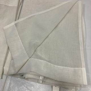 MUJI レースカーテン 無印良品 幅106×長さ200cm 2枚組 ホワイト 白系 両開き Bの画像