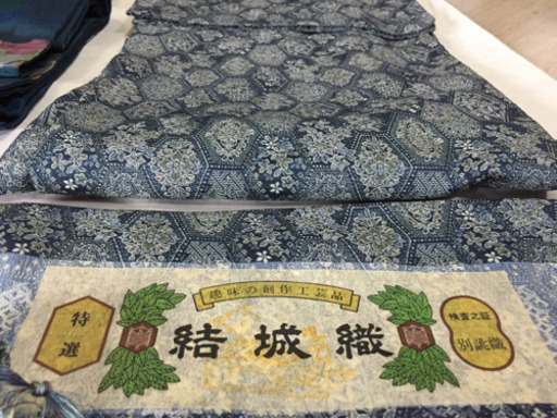 粋な着物 結城織&帯2本