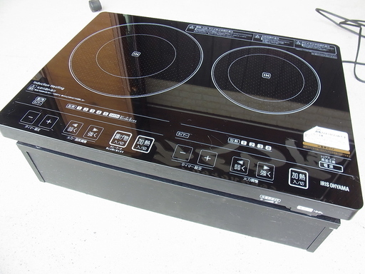 アイリスオーヤマ　2IHコンロ　EIH1470V-B　2015年製