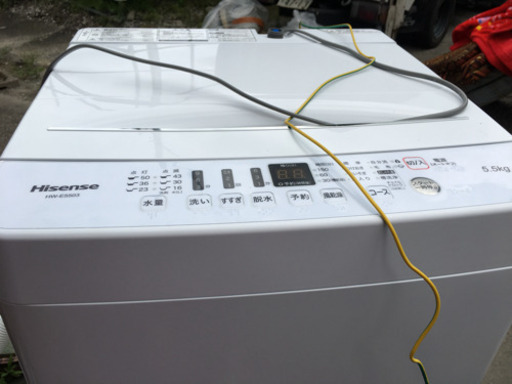 洗濯機  ハイセンス ５．5キロ 19年