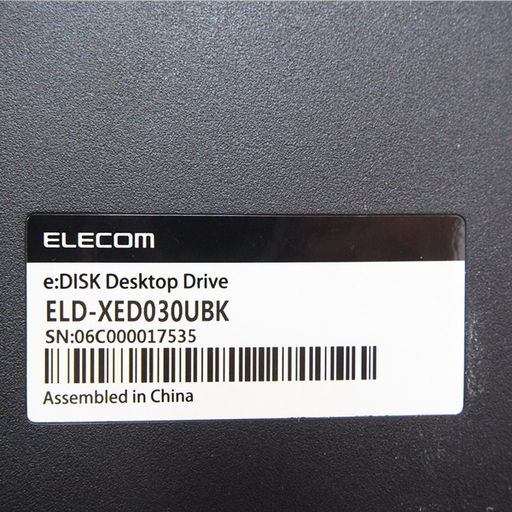 USB3.0対応外付けハードディスク ELD-XED030UBK HDD 3TB (FA25)