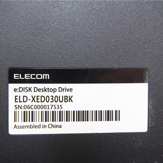 USB3.0対応外付けハードディスク ELD-XED030UBK HDD 3TB (FA25)の画像