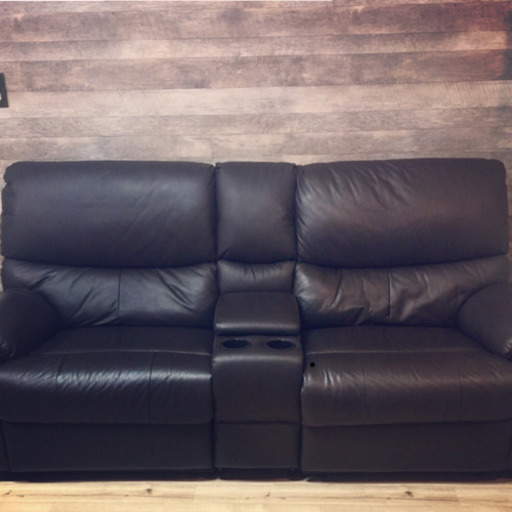 《お話中》【ニトリ】リクライニングソファー/本革/ダークブラウン