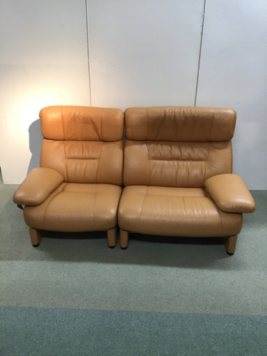 カリモク　リクライニング2Pソファ