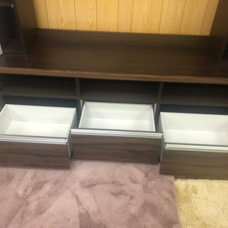 リサイクルサービス八光 田上店 配達・設置OK】ダークブラウン 収納付